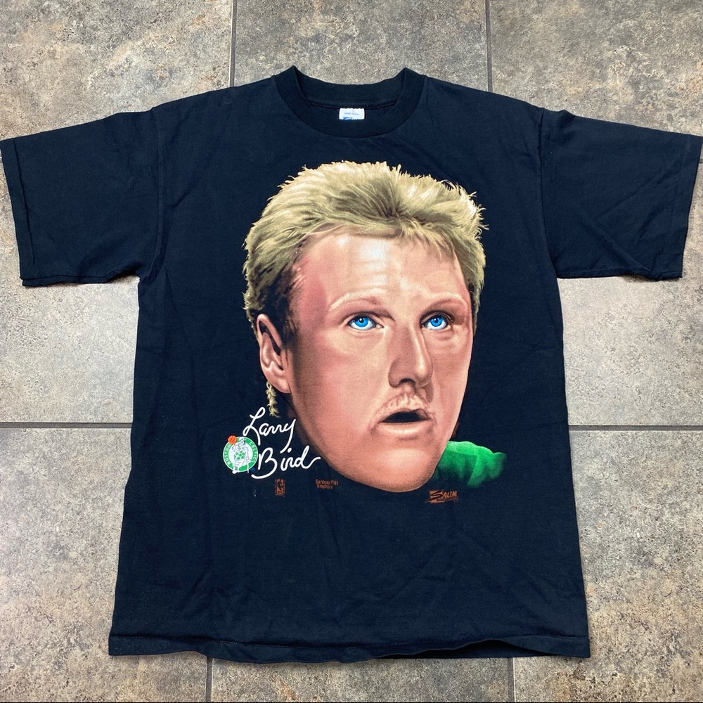 RARE VTG 1991 Salem NBA Larry Bird Boston Celtics Basketball T-Shirt Size Large